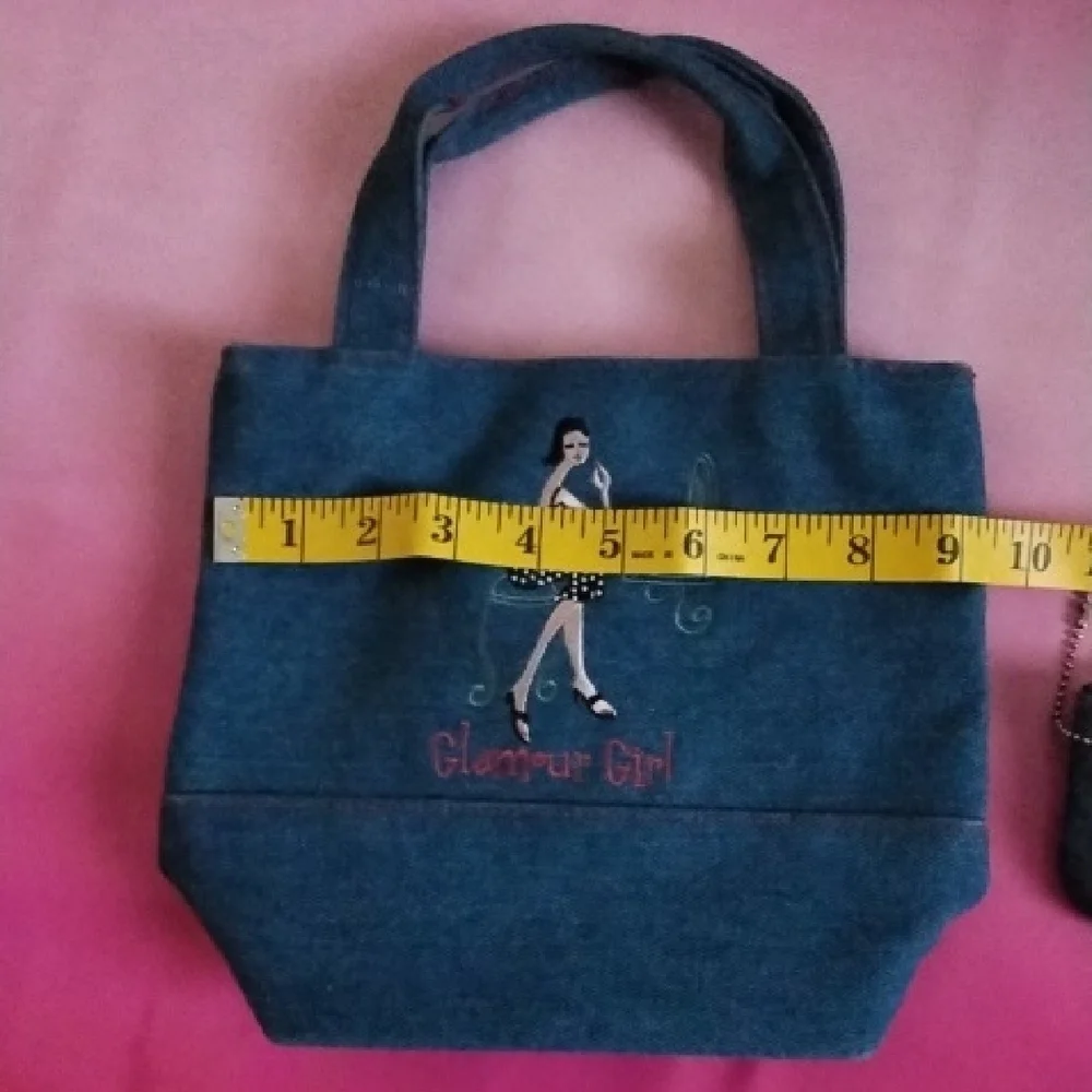 The Girls Blue Denim Tote and Pouch Set